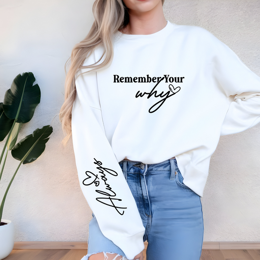 Motivational Unisex Heavy Blend™ Crewneck Sweatshirt - Remember Your Why