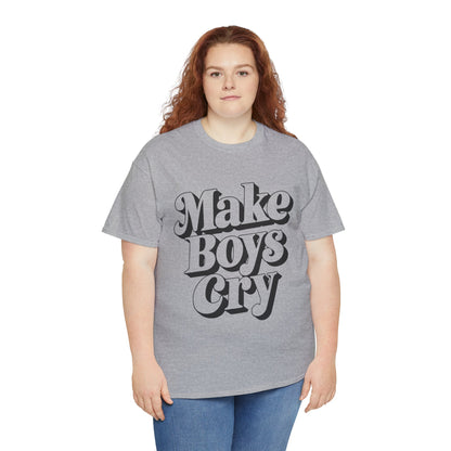 Funny Make Boys Cry Unisex Tee - Aesthetic Oversized Shirt