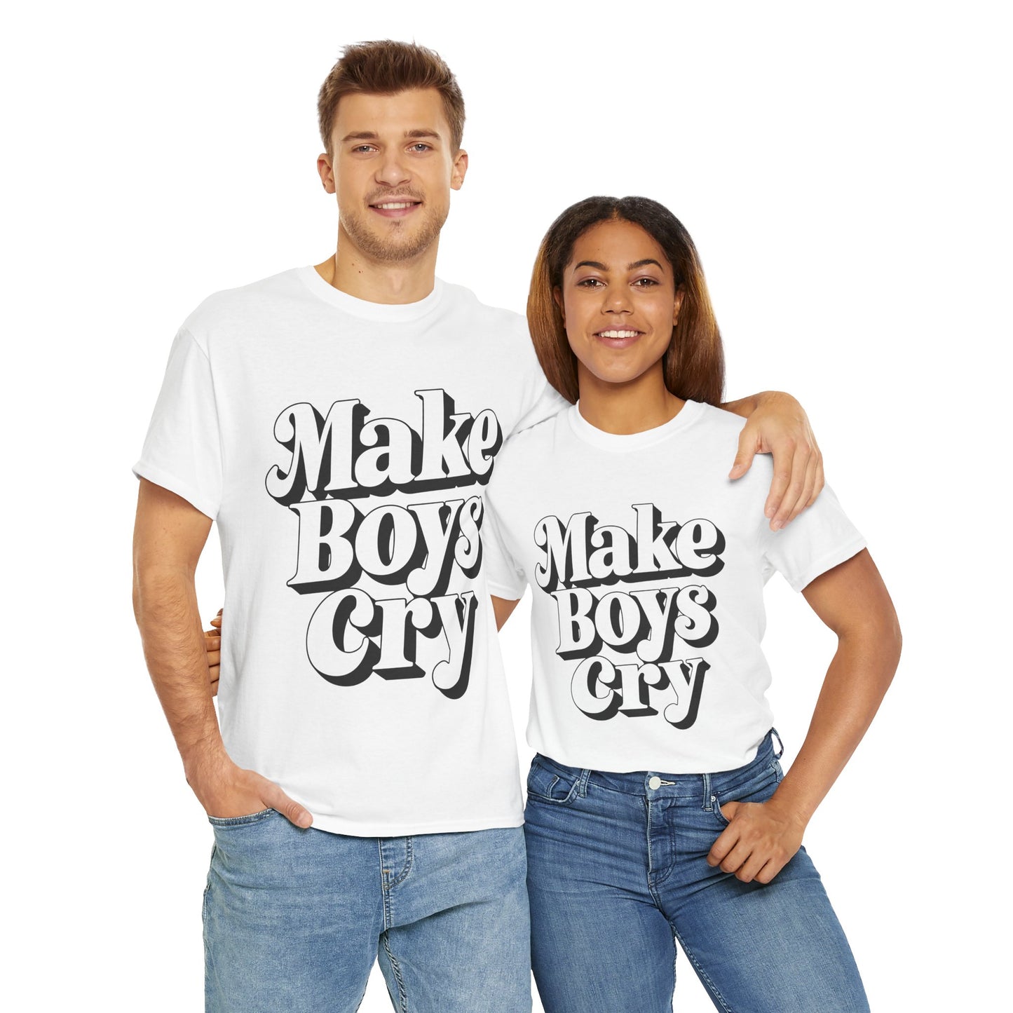 Funny Make Boys Cry Unisex Tee - Aesthetic Oversized Shirt