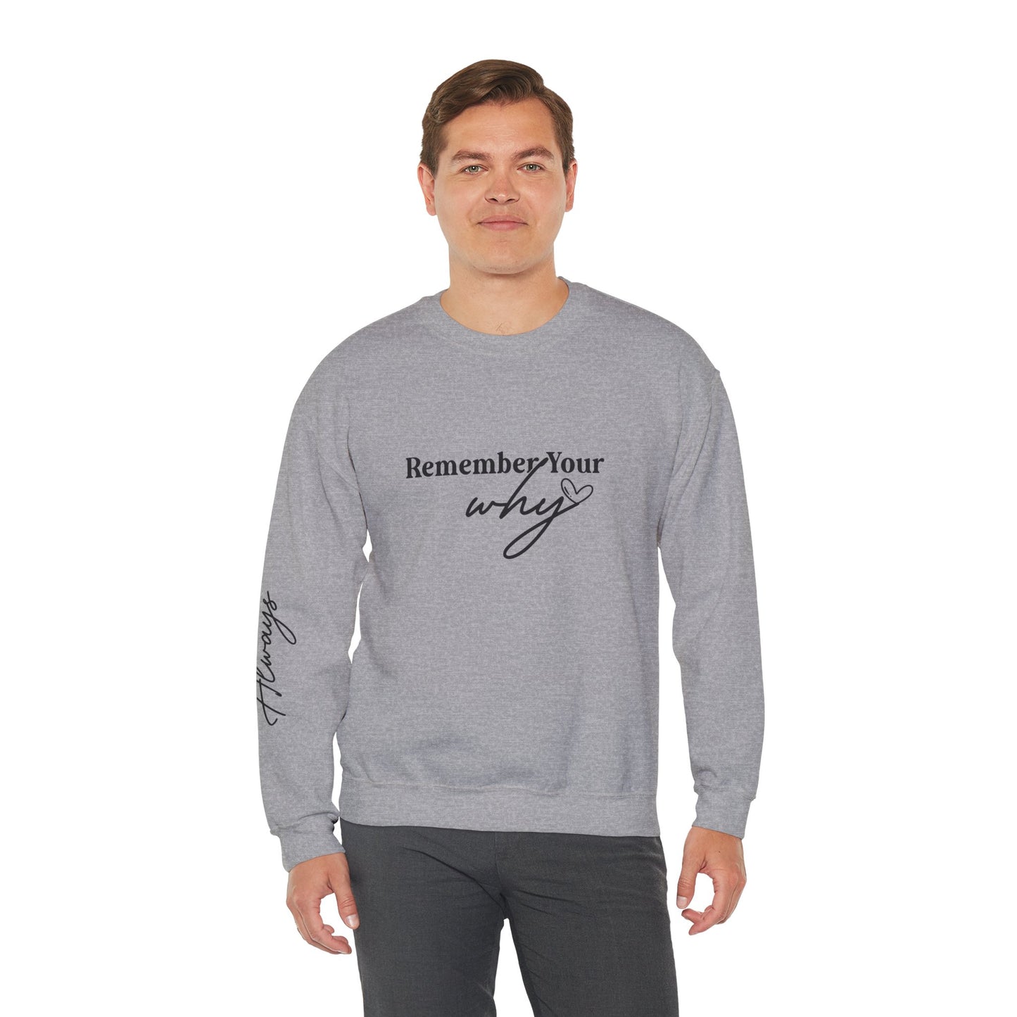 Motivational Unisex Heavy Blend™ Crewneck Sweatshirt - Remember Your Why