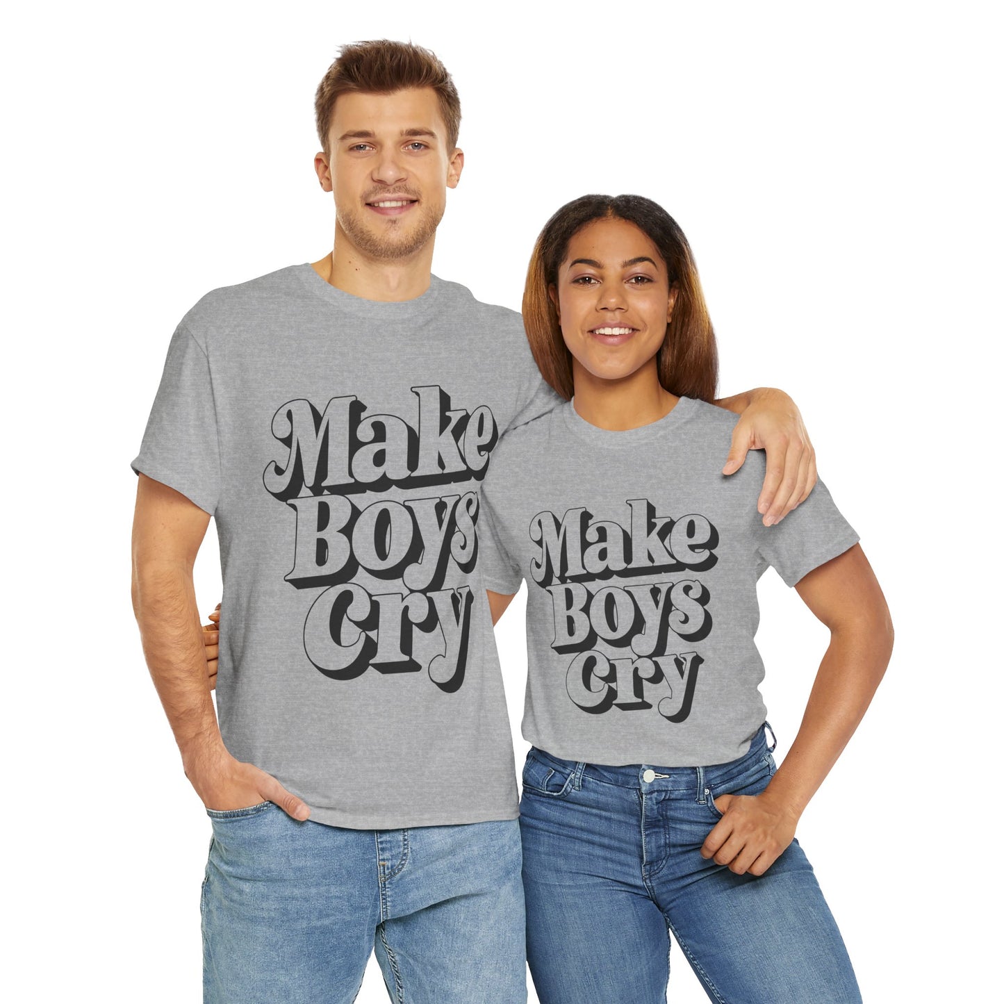 Funny Make Boys Cry Unisex Tee - Aesthetic Oversized Shirt