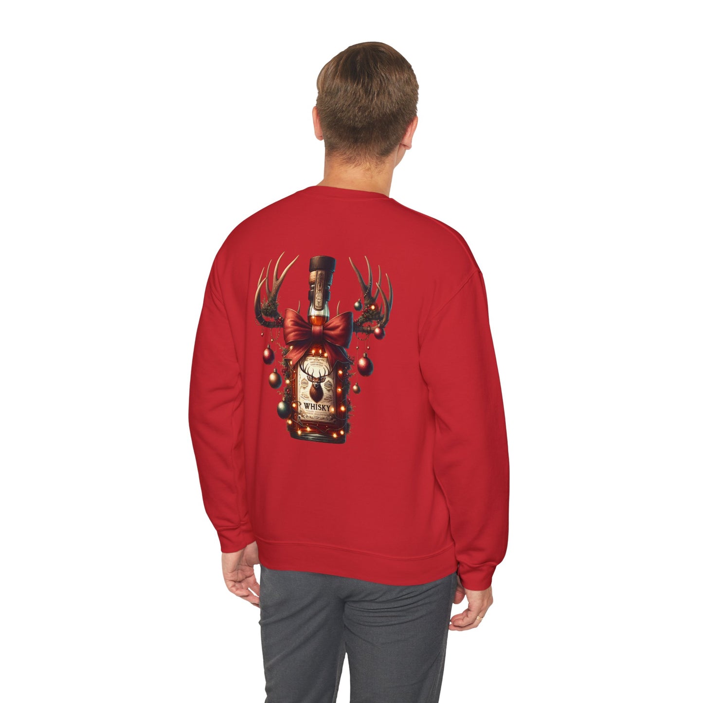 Full Off Christmas Spirit Whiskey Sweatshirt-Christmas Cheers Drinks Sweater